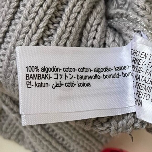 Zara ZW Collection CONTRAST TRIM KNITTED POLO SWEATER Silver / Metallic Size L - Picture 14 of 16